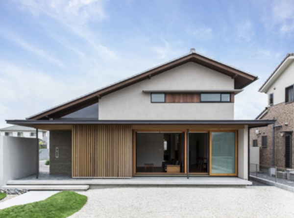 Atap rumah dengan gaya minimalis futuristik